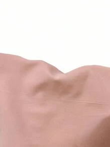 Franclia Women's Elegant Beaded Design Round Neck Waist Fitted Short Sleeve Blouse, Summer Clothes For University - Pink - View 6