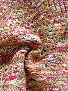 Soleia 女士扎染束带V领无袖针织上衣，度假装 - 彩色 - 查看 7