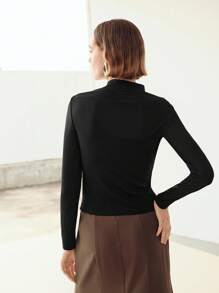 Uhlyne Women's Fashion Autumn Hollow Design Sexy Yet Elegant Retro Classic Casual High Neck Knit Slim Fit Practical Workwear Top All White Fall Cloth For Women