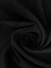 SHEIN LUNE Black Off Shoulder Elastic Ruffle Hem Casual Dress For Women - Black - View 7