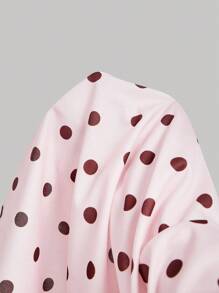 SHEIN MOD 女式圆点图案挂脖迷你连衣裙 - 粉色 - 查看 5