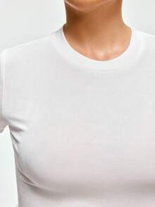 SHAPORA 女士休闲基本款透明家居服上衣 - 白色 - 查看 5