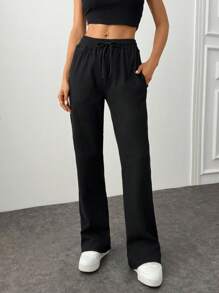 EURMUSE WINTER COZY PANTS FOR DAILY USAGE - Black - View 3