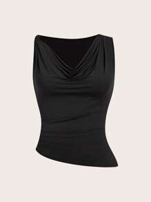 Sweetra 3 件套加大码优雅无袖圆领纯色修身休闲吊带背心 - 彩色 - 查看 10