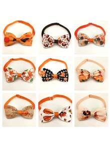 PETSIN 1pc Halloween Colorful Print Adorable Pet Bow Tie, Random Delivery For Cats & Dogs - Multicolor - View 5