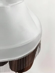 Y2K Amplova Elegant Women's Sexy Rhinestone Tassel Hem Spaghetti Strap Mini Dress, Summer White Fringe Dress White Cocktail Dress White Club Dress White Rhinestone Dress,, Ideal For Parties And Making A Statement. - White - View 7