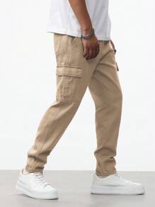 Manfinity Homme Men Flap Pocket Side Cargo Jeans