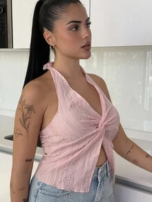Lucia Bellido Dambroderad fjärilsinsats ficka tvättad vid ben och lös passform jeans - Ljustvätt - Visa 5