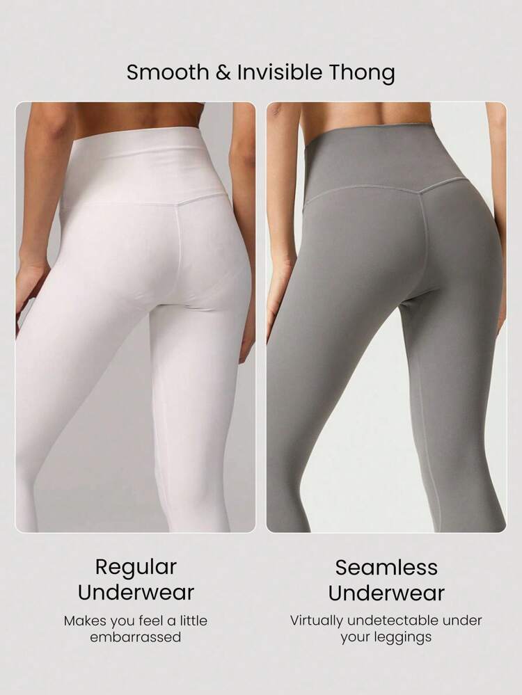 2 Packs Lightweight Breathable Sweat-Wicking Mid-Waist Full Coverage Seamless No-Show Underwear Daily Workout