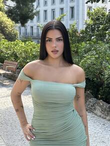 Lucia Bellido Vestido verde para primavera, ropa barata de primavera y verano, vestido de verano, vestido de primavera, vestido pastel, vestido de playa para mujeres, vestido de playa largo, vestido de verano - Verde - Ver 3