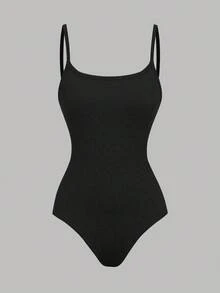 SHEIN Girlism 青少年女孩三件套休闲修身细肩带女童连体裤，非常适合夏季穿着 - 灰色 - 查看 4