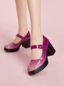 CUCCOO DOLLMOD Women's Gradient Red High Heel Fashion Pumps - Multicolor - View 1