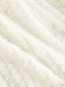 SHEIN MOD Women's Fuzzy Off Shoulder Solid Color Flare Sleeve T-Shirt,Halloween,Off The Shoulder Top,Concert Outfits For Women,Boho Women Clothing,Back To School,Fall Clothes For Women,Going Out Tops Women,Fall Outfits,Winter Outfits,Chic Top