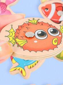 Zazumi Magnetic Ocean Fishing Game - Interactive WoodenTabletop Toy For Youngsters, Enhances Hand-EyeCoordination & Focus, Creative Gift Ldea