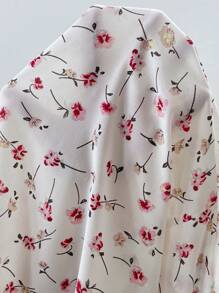 Rafferiza 女式优雅碎花灯笼袖长袖连衣裙 - 白色 - 查看 7