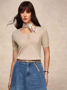 House of One Old Money Round Neck Bishop Sleeve Casual Sweater Top Women Fall Winter Fall Outfits Business Professional Women Business Casual Woman