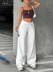 WOMEN LOW WAIST EVERYDAY CASUAL JEAN WHITE JEAN - White - View 6
