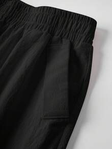 Rusticease 女士纯色松紧腰舒适休闲夏季长裤，百搭