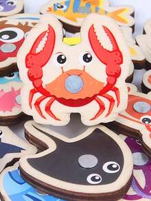 Zazumi Magnetic Ocean Fishing Game - Interactive WoodenTabletop Toy For Youngsters, Enhances Hand-EyeCoordination & Focus, Creative Gift Ldea