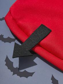 PETSIN 1 pieza Sudadera con capucha para mascotas con diseño de oreja 3D de demonio de Halloween