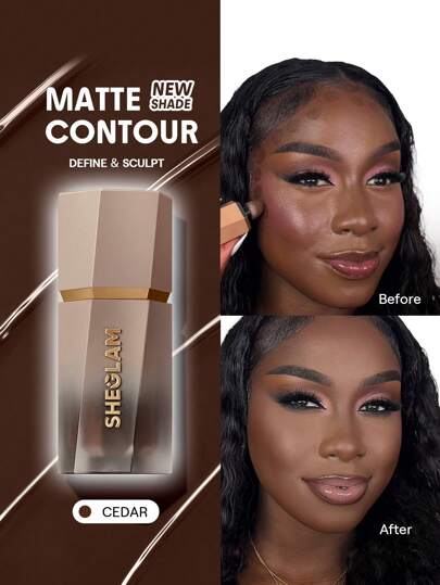 Sun Sculpt Liquid Contour-Cedar Contour Liquid Non-Greasy Long Lasting Natural Bronzer Contouring Weightless Contour Brand Beauty Makeup Face Paint Cosmetic For Women Girls Perfect For Fall Winter Ideal For Y2K Fancy Fashion Suitable For Birthday Christmas Present Party Ready Best Color