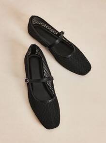 Rosivie 女士圆头复古芭蕾风格黑白撞色玛丽珍高跟鞋，休闲春季穿搭 - 黑色 - 查看 3