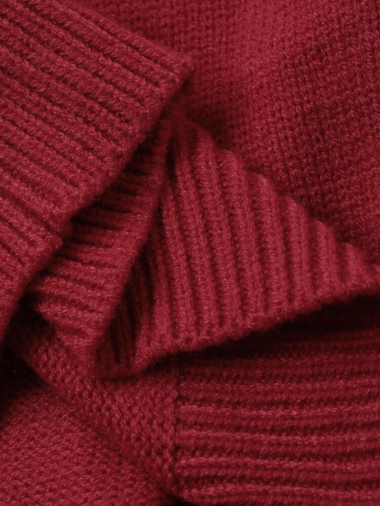 Baby Girls Casual Round Neck Contrast Color Long Sleeve Sweater Fall,Winter Toddler Girls Clothes