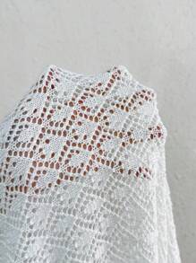 SHEIN Tall CURVE Women's Button Front Short Sleeve Knitted Cardigan, Plus Size Open Knit Cardigan For Autumn Winter Fall