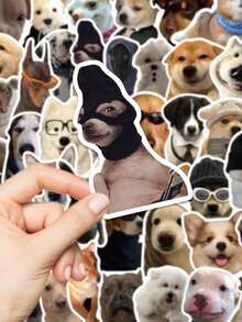 SHEIN 50/150/250pcs Funny Dog Emoticon Stickers, Cute Waterproof Decals For Phone Cases, Laptops, Water Bottles, Suitcases, Skateboards, DIY Decorations