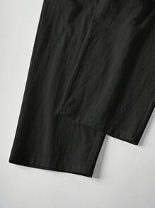 Rusticease 女士纯色松紧腰舒适休闲夏季长裤，百搭