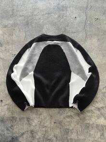 AXEPEAK Suéter casual de cuello redondo de manga larga para hombre, otoño/invierno - Multicolor - Ver 2