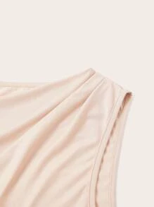 Sweetra 3 件套加大码优雅无袖圆领纯色修身休闲吊带背心 - 彩色 - 查看 6