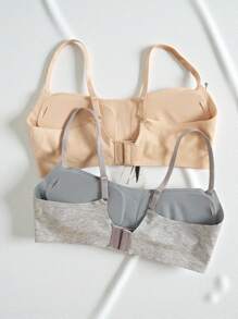 Sujetador deportivo sin costuras para adolescentes, con soporte y elevación inalámbrica, adecuado para busto pequeño, moda de vuelta al colegio - Multicolor - Ver 2