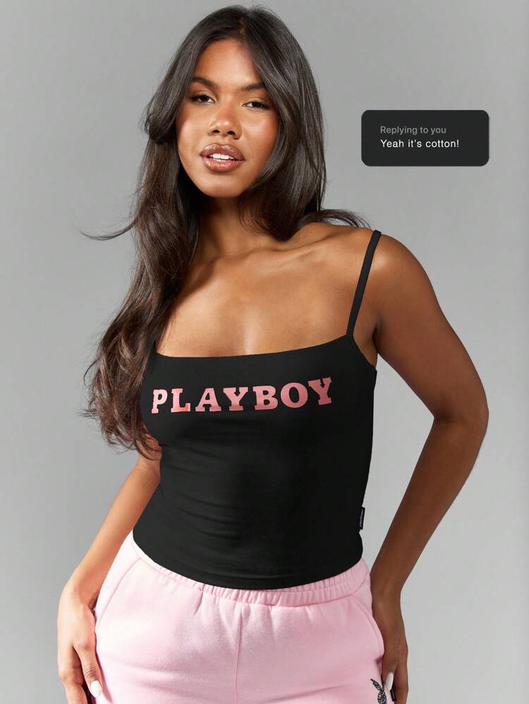 Missguided x Playboy Débardeur à encolure carrée et coupe slim