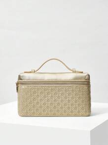MOTF PREMIUM BOLSO TOTE CON CREMALLERA DE PIEL DE PU - Dorado - Ver 2