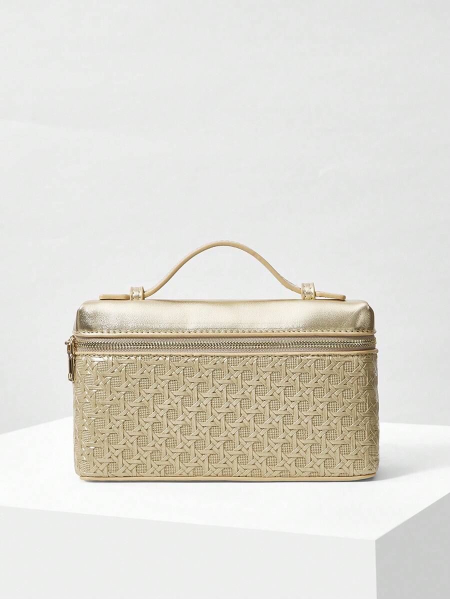 MOTF PREMIUM PU LEATHER ZIPPER TOTE BAG - Gold - View 2