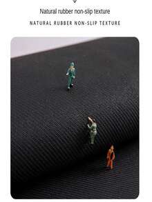 SHEIN 1 块硅胶泥厨房地垫，采用高端渐变图案设计，具有抗疲劳、吸水、快干和防滑性能。适用于厨房、浴室、玄关、洗衣房等各种场所，房间装饰 - 黑與白 - 查看 5