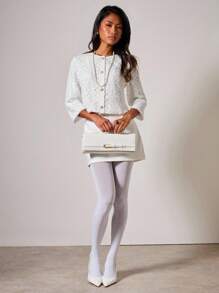 COSMINA Women's Fashionable And Elegant Thin Blazer Jacket For Commuting In Fall/Winter - Beige - View 6