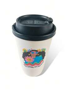 SmileyWorld® | SHEIN 450ML（15盎司）棕色纸杯，带笑脸和太阳镜，黑色防漏盖，时尚咖啡杯，10/20个 - 彩色 - 查看 5