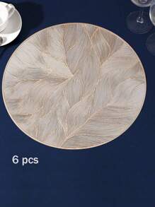 SHEIN 1-12pcs Washable And Wipeable Kitchen Dining Placemat, Multicolor Table Decoration Mat For Festivals And Weddings