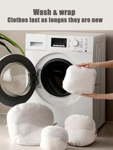 Madebyblanc Laundry Bag, Fine Mesh Bag For Washing Machine Use To Prevent Deformation, Large-Sized Laundry Mesh Bag For Underwear And Bras - Multicolor - View 4