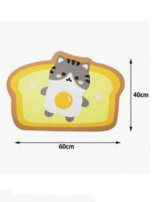 SHEIN 1件装猫粮垫，适用于地板，猫水碗垫，宠物喂食吸水垫，猫狗餐垫，适用于食物和水 - 彩色 - 查看 3