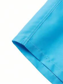 Manfinity KASUA 大码男士夏季度假风格抽绳腰斜口袋宽松沙滩短裤