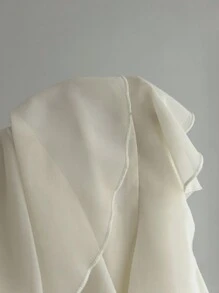 Elamini Women's Elegant Solid Color Multi-Layer Suspender Summer Tea Party Dress - Apricot - View 5