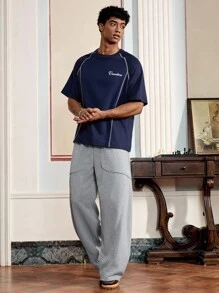 SWAVVY Camiseta casual de manga corta y cuello redondo para hombre, verano