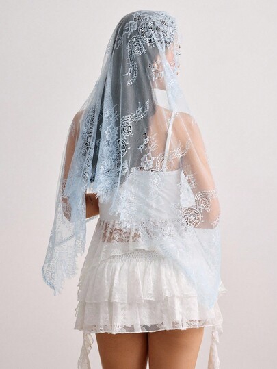 Goth 1pc French Vintage Lace Veil (ROSEbride)