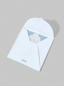 SHEIN Skin-Friendly Absorbent Soft Cartoon Single-Sided Print Handkerchief - Blue and White - View 3