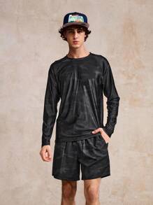 Surfspeed Men's Camouflage Long Sleeve Top And Shorts Surfing Suit Set