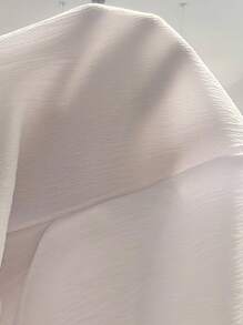 Manfinity Homme Camisa sólida y pantalón con cordón en la cintura sin camiseta para el esposo