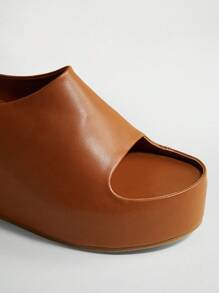 Solezae Women's Comfortable, Durable, Slip-On Wedge Sandals - Camel - View 7